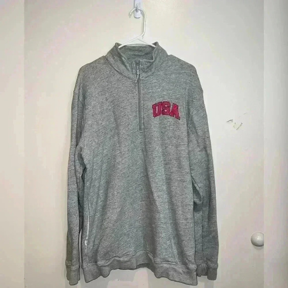 Chubbies Grey “USA” Half Zip Pullover - Picture 1 of 5